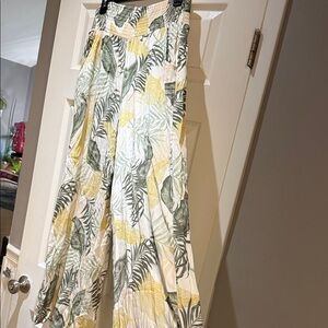 Rip Curl Cream Floral Smocked Waist Pants can be used as a beach cover up